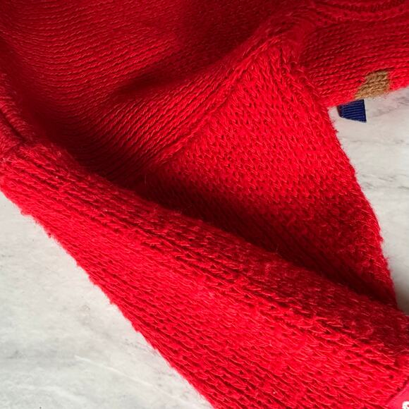 Vintage baby b’gosh red button up cardigan sweater teddy bear sz 12 months bow - Picture 5 of 10